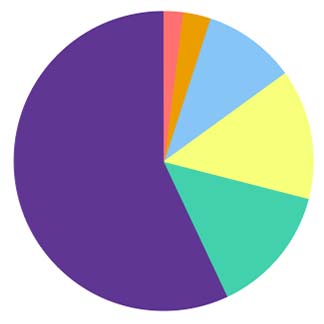 Employment statistic pie chart