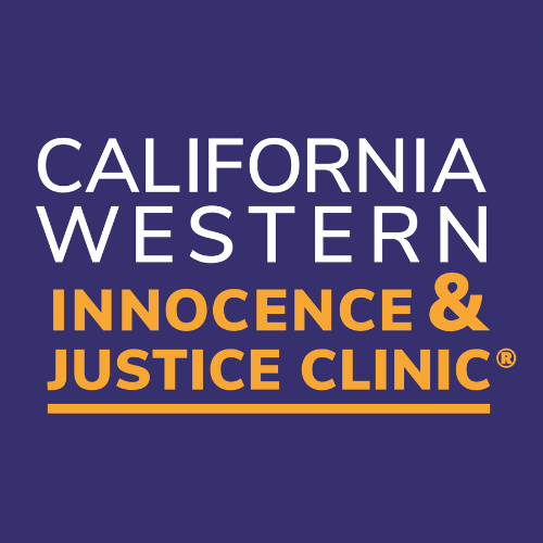"California Western Innocence & Justice Clinic" appears on a purple background