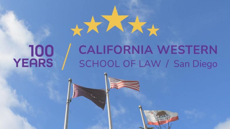 California Western School of Law centennial logo