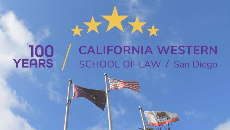 California Western School of Law centennial logo 