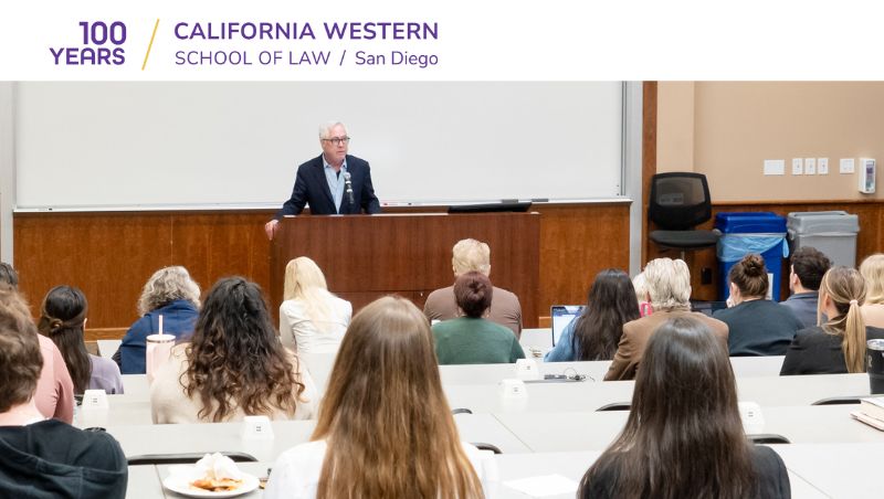 Professor Louis Menand addresses CWSL community.