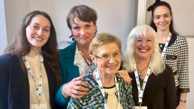 Susan Bisom-Rapp, Dean Steven R. Smith Professor of Law (second from right), with fellow presenters at the 21st International Conference in Commemoration of Professor Marco Biagi.