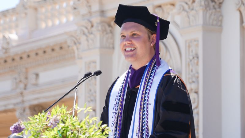 Luke Turner '25, student commencement speaker