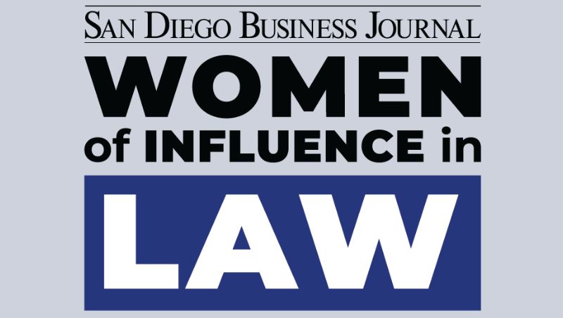 San Diego Business Journal Women of Influence in the Law logo