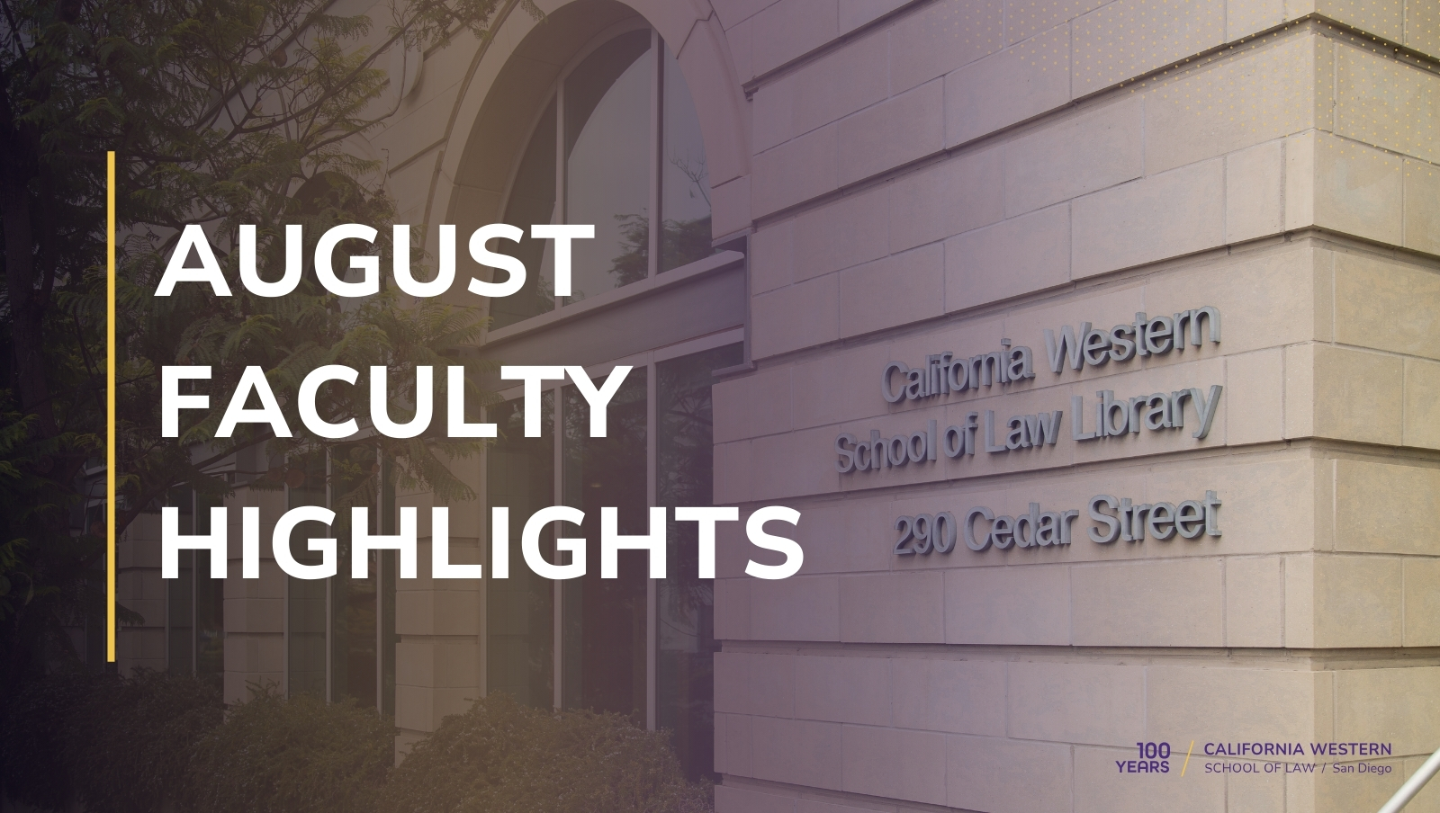 August Faculty Highlights