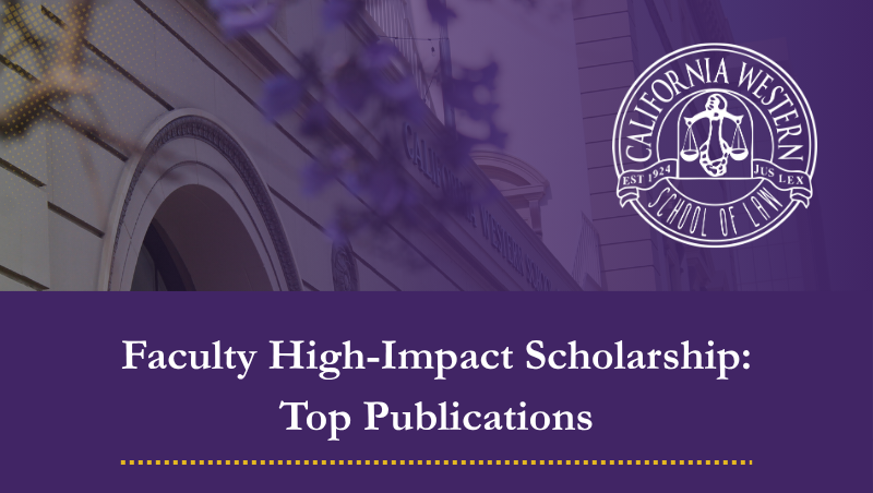 Faculty High-Impact Scholarship: Top Publications