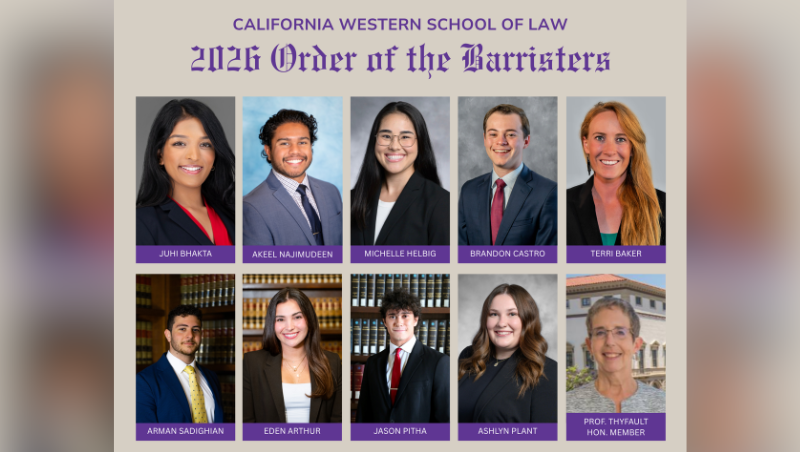 2026 Order of the Barristers Inductees