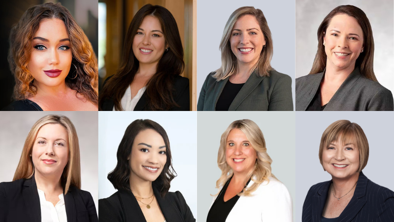From top left to bottom right: Karie Boyd ’08, Christine Y. Clark ’14, Rachel Edwards ’16, Rachel James ’05, Anna Luedtke ’12, Victoria L. Rockefeller ’13, Tracy Schimelfenig ’04, Nancy Stagg ’91