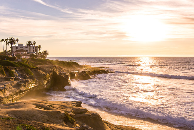 La Jolla Shores at sunset